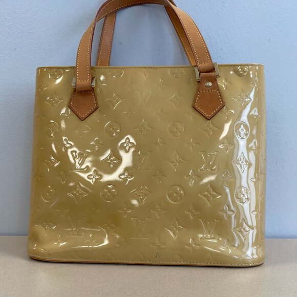 Louis Vuitton Vintage Houston Yellow Monogram Vernis Leather Tote - Preowned - Picture 2 of 16